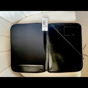 BRAHMIN DARTMOUTH PORTFOLIO BLACK GENUINE LEATHER